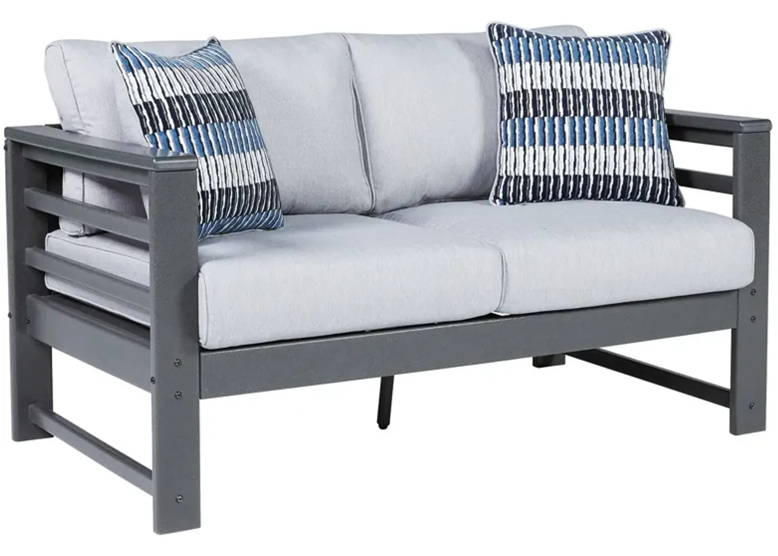 Amora - Charcoal Gray - Loveseat W/Cushion