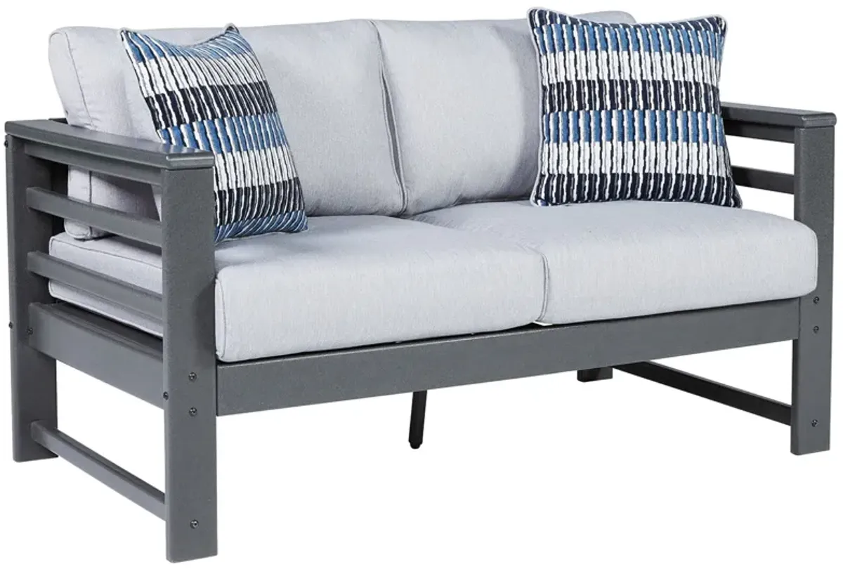 Amora - Charcoal Gray - Loveseat W/Cushion