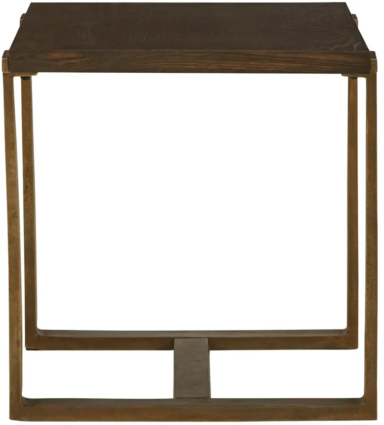 Balintmore - Brown / Gold Finish - Rectangular End Table