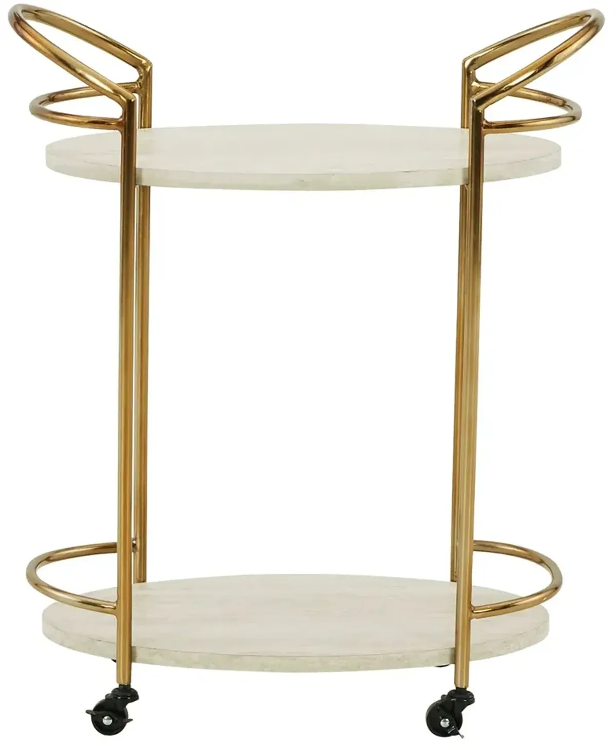 Tarica - Cream / Gold Finish - Bar Cart