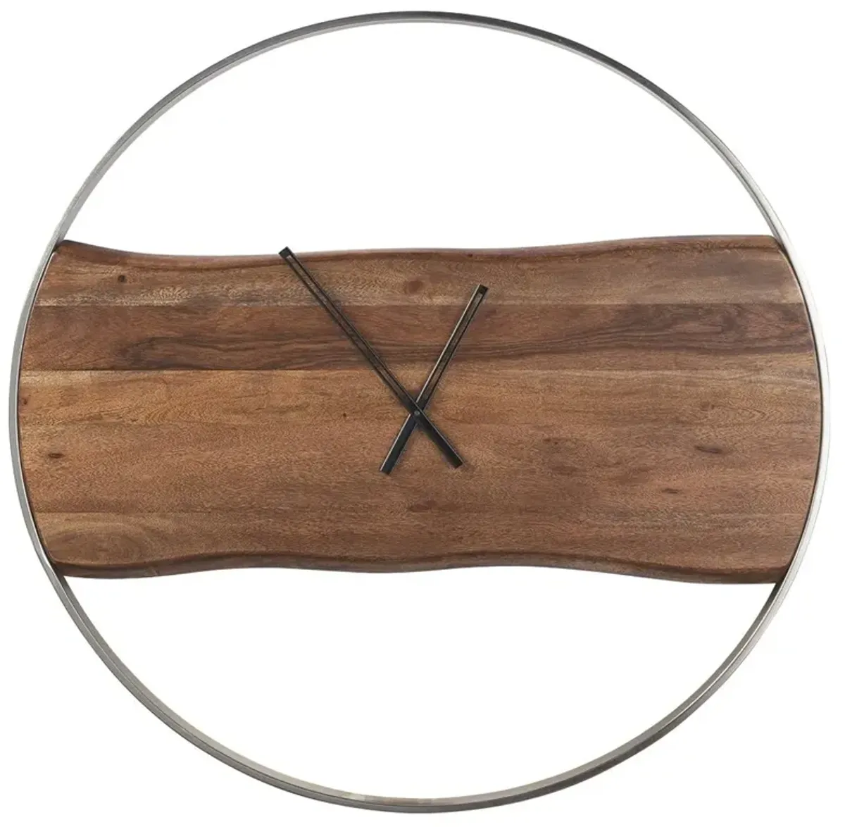 Panchali - Brown / Silver Finish - Wall Clock