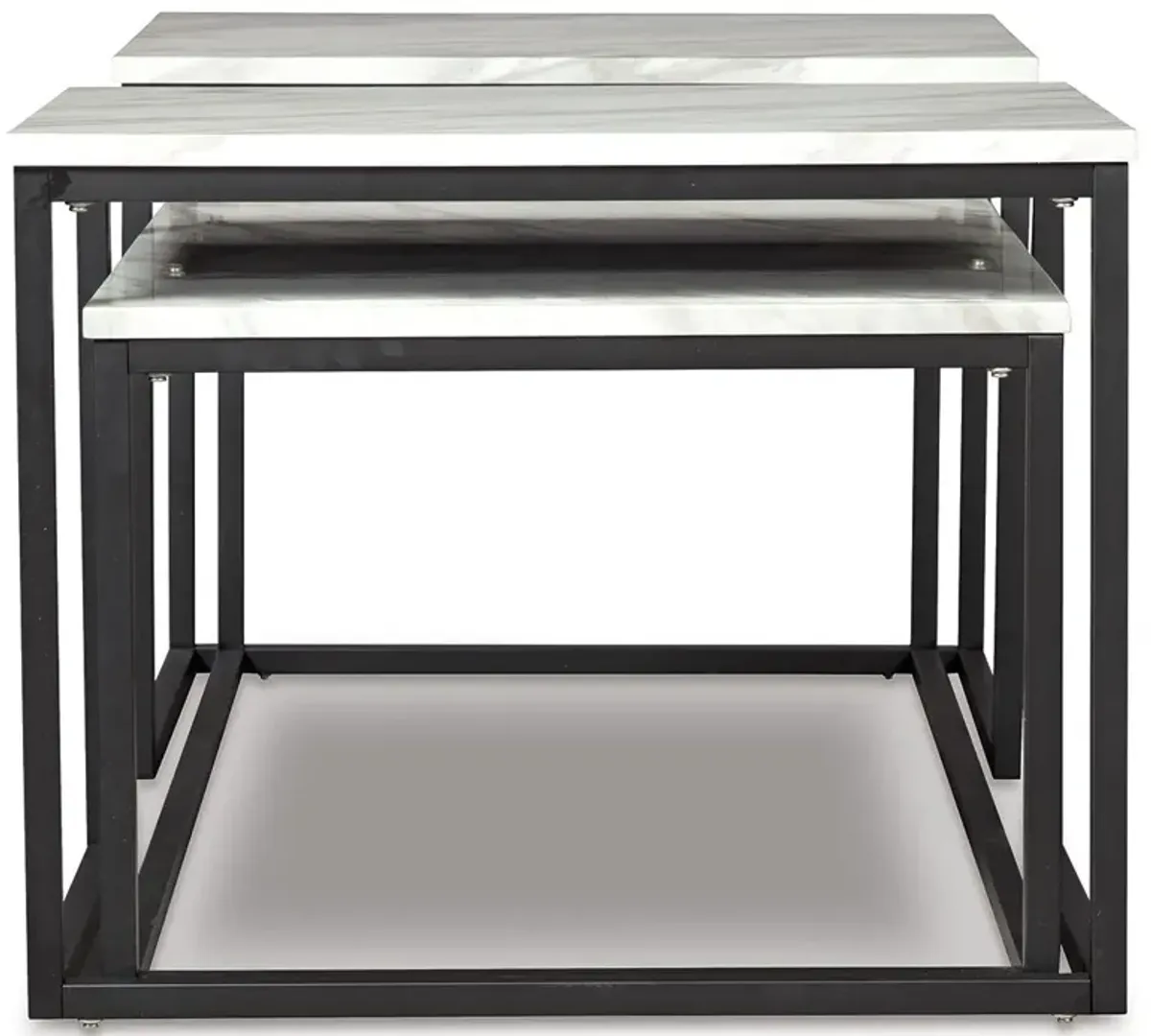Donnesta - Occasional Table Set (Set of 3) - Gray / Black