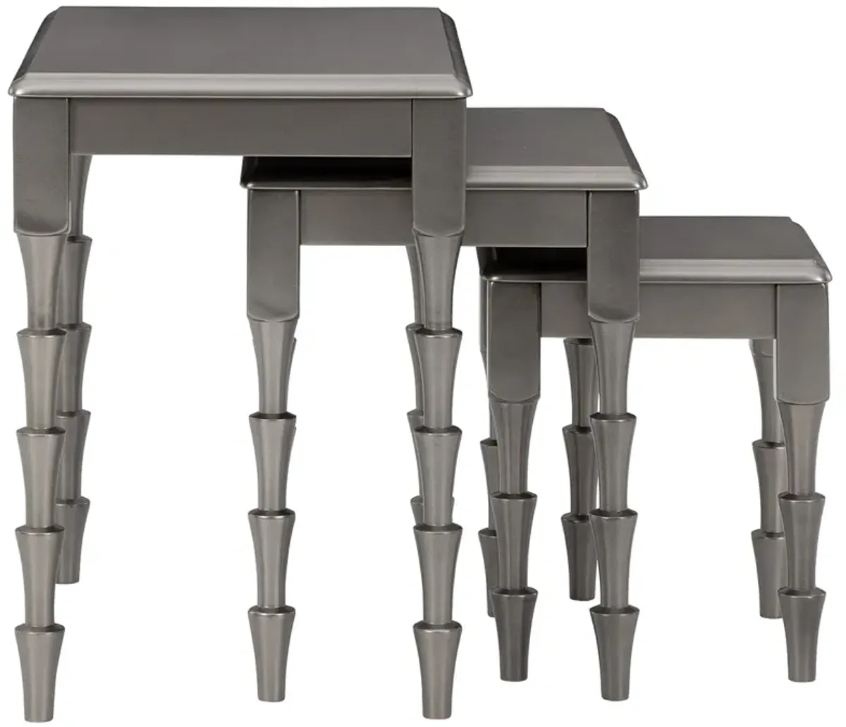 Larkendale - Metallic Gray - Accent Table Set (Set of 3)