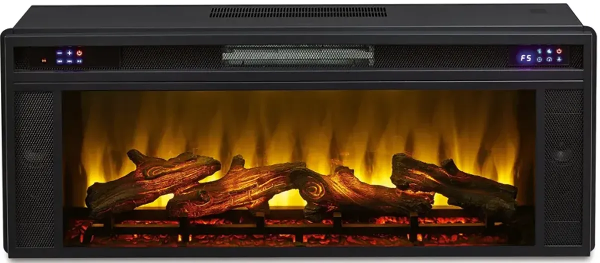 Entertainment - Black - Fireplace Insert - Rectangular