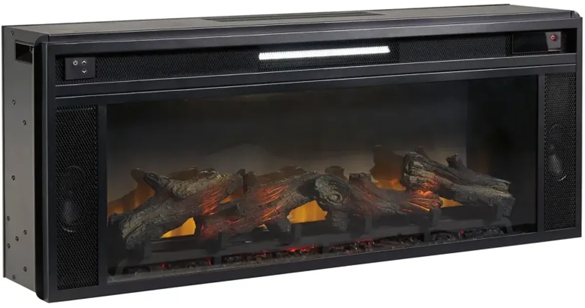 Entertainment - Black - Fireplace Insert - Rectangular