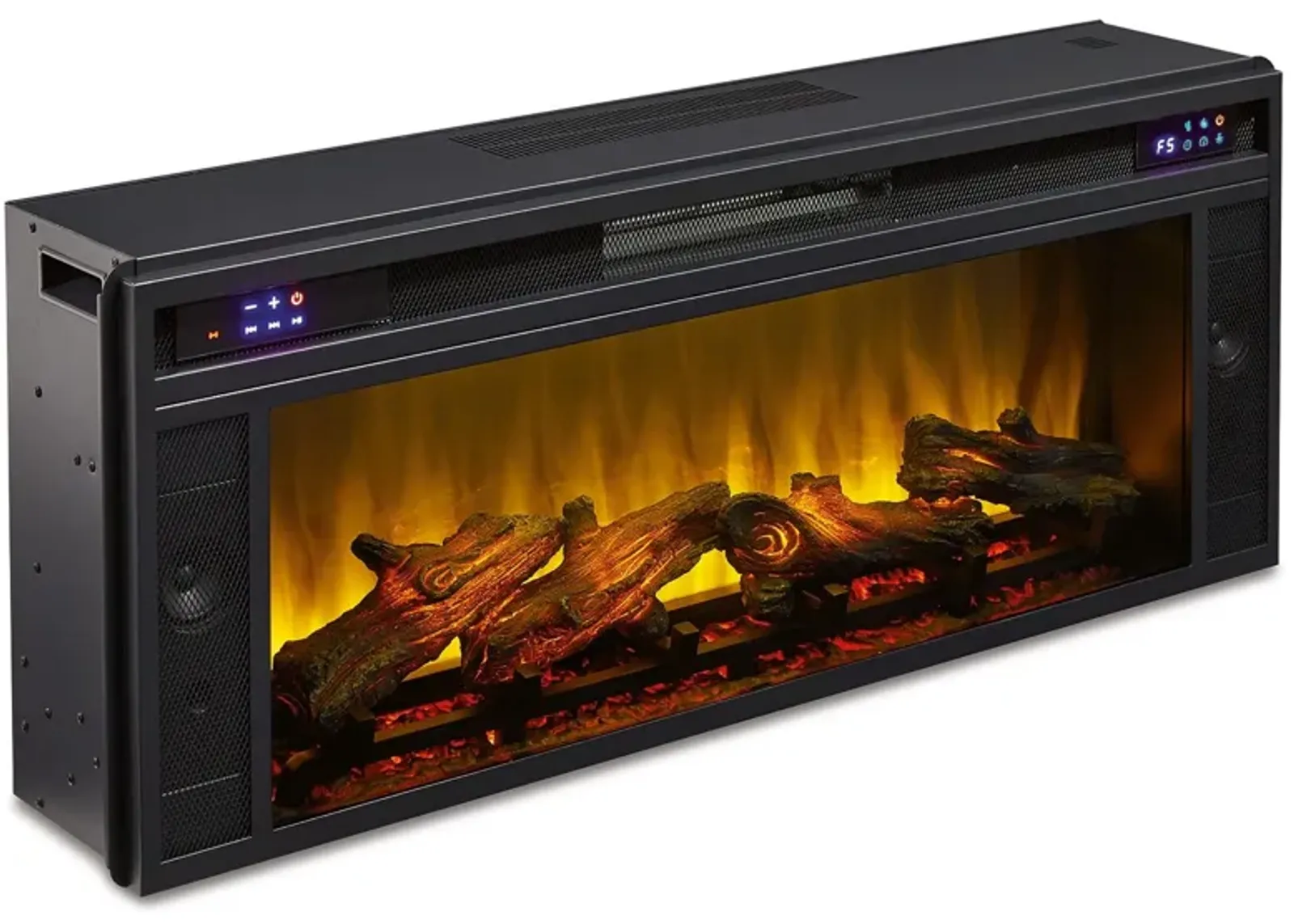 Entertainment - Black - Fireplace Insert - Rectangular