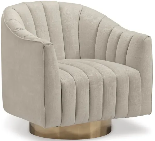 Penzlin - Swivel Accent Chair - Pearl