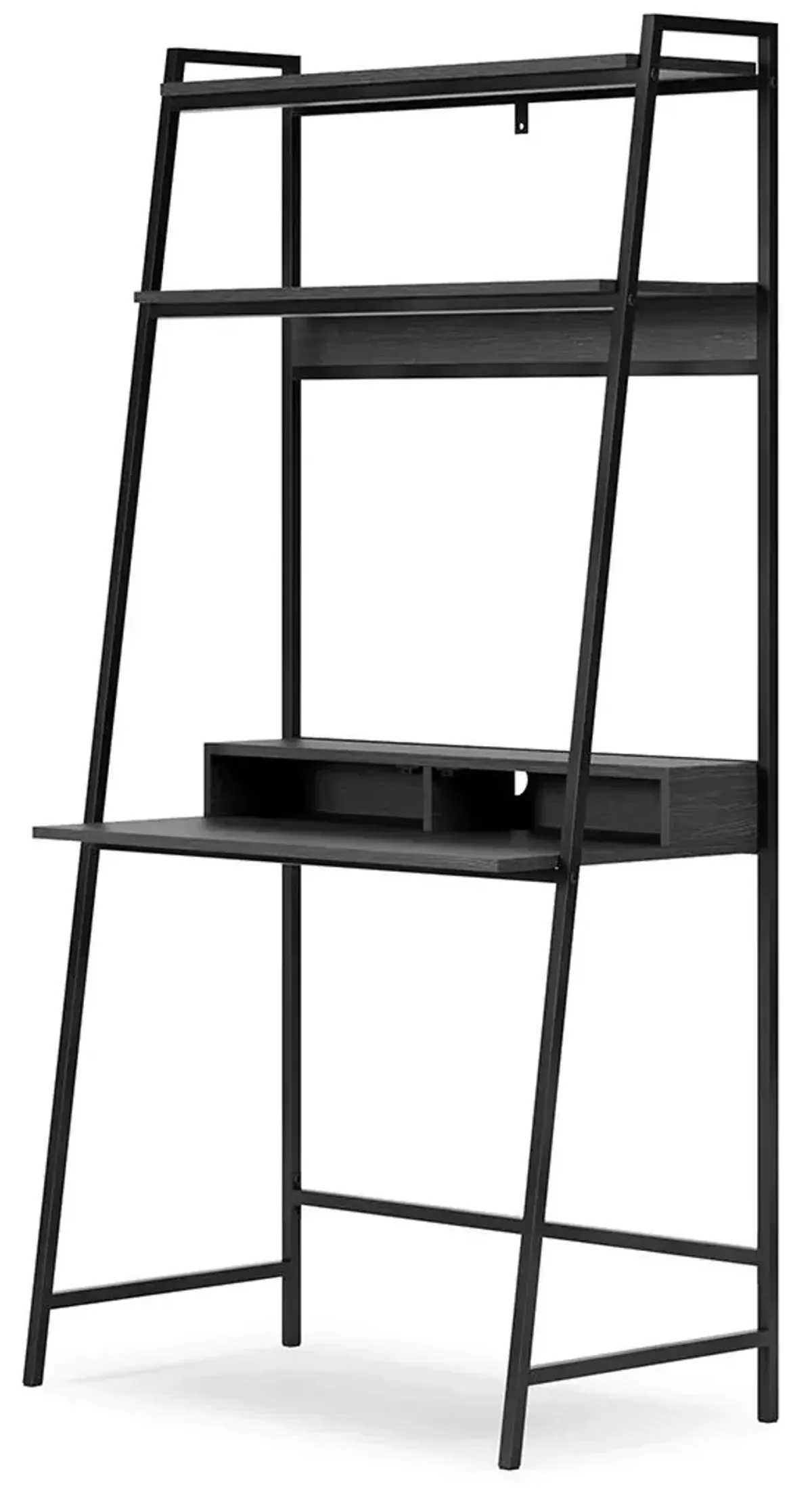 Yarlow - Black - Home Office Desk And Shelf