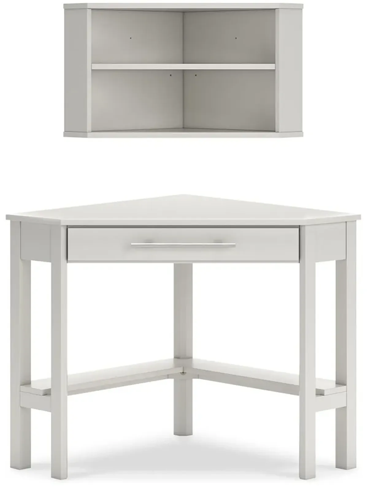 Grannen - White - Corner Desk, Bookcase