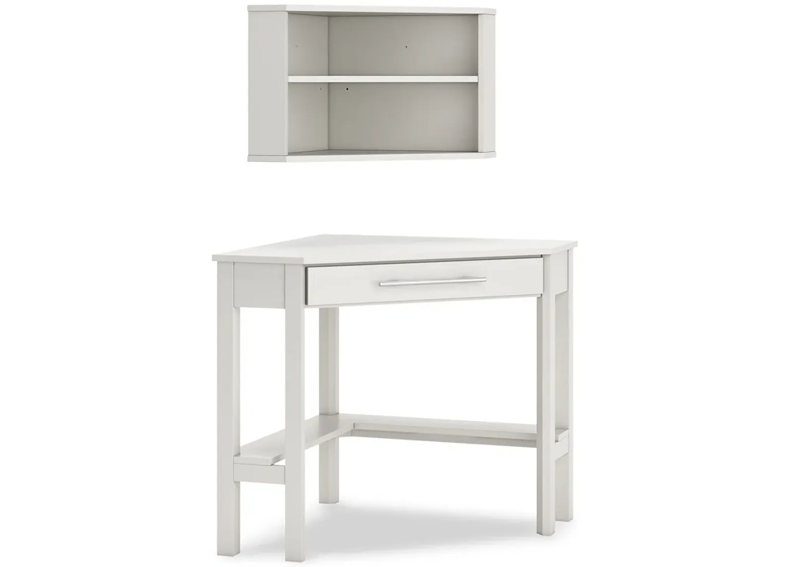 Grannen - White - Corner Desk, Bookcase