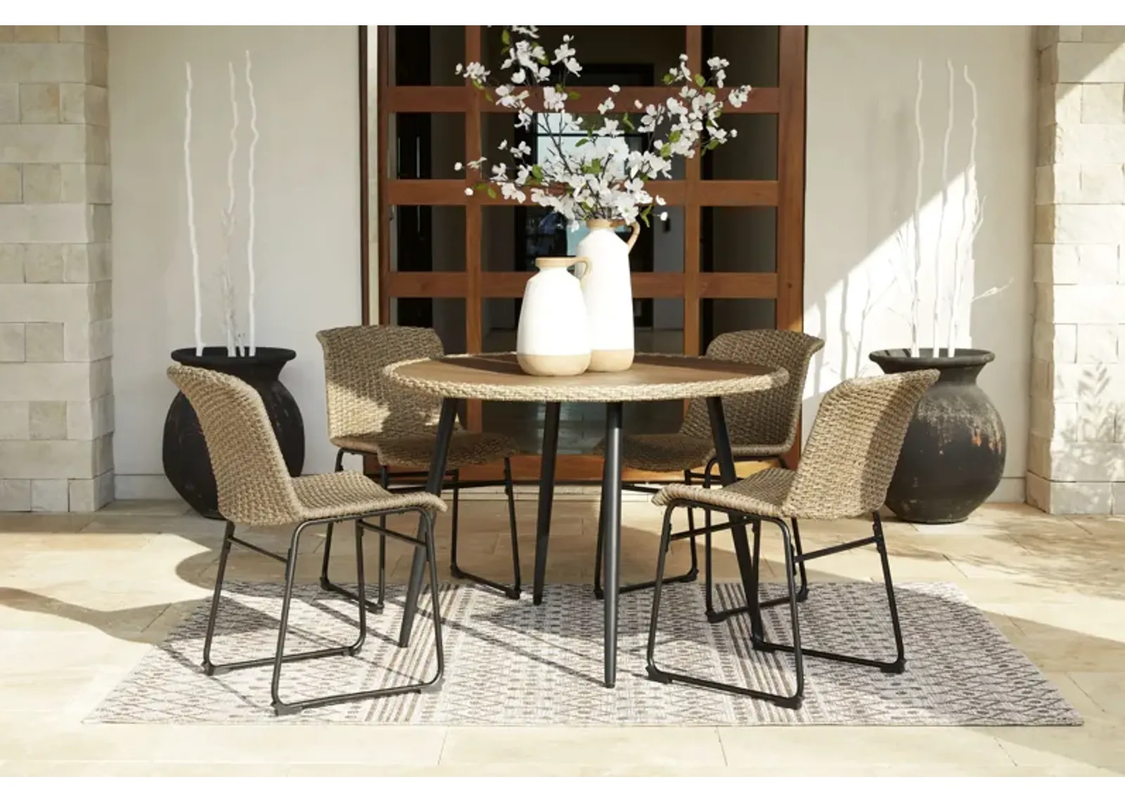 Amaris - Brown / Black - 5 Pc. - Dining Set