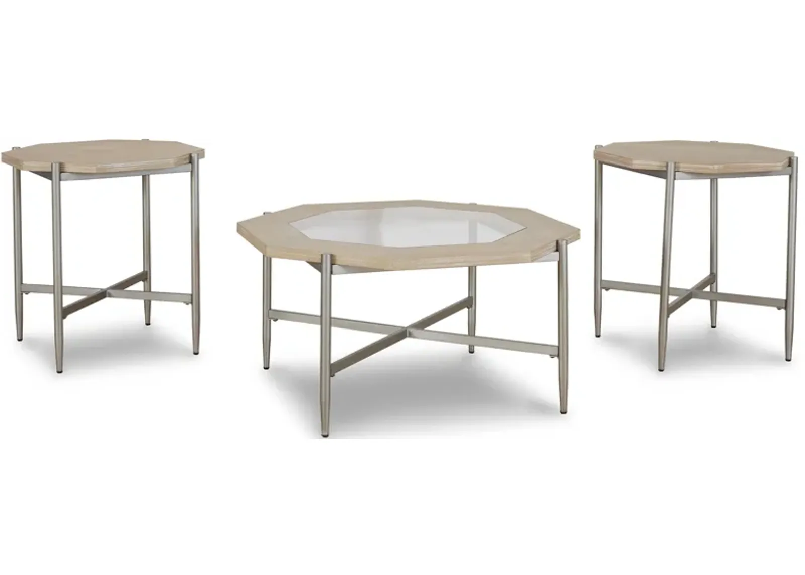 Varlowe - Bisque - Occasional Table Set (Set of 3)