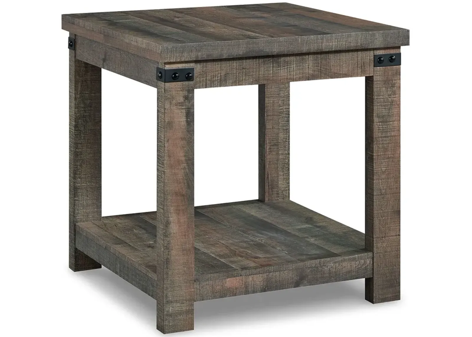 Hollum - Rustic Brown - Square End Table