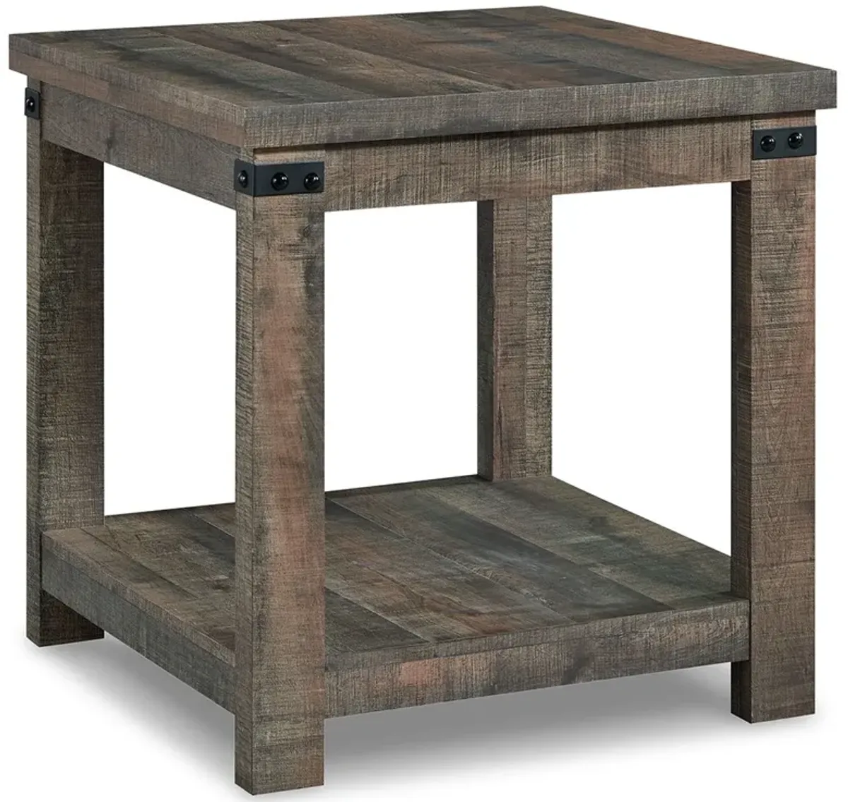 Hollum - Rustic Brown - Square End Table