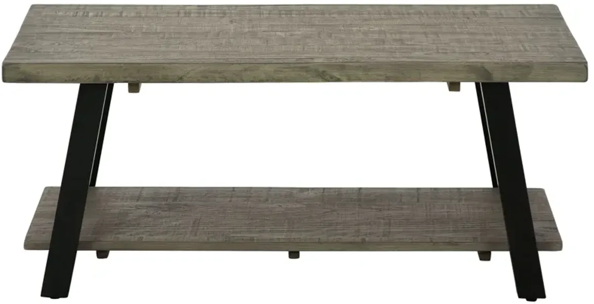 Brennegan - Gray / Black - Rectangular Cocktail Table