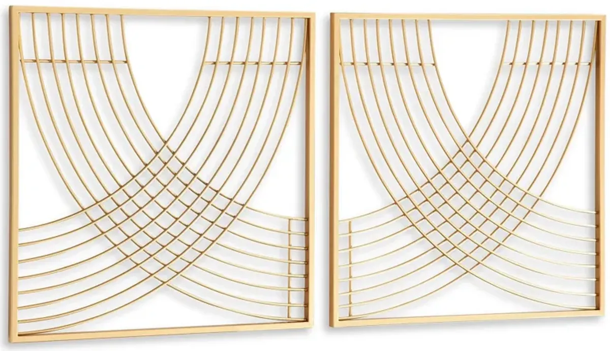 Dalkins - Gold Finish - Wall Decor Set (Set of 2)