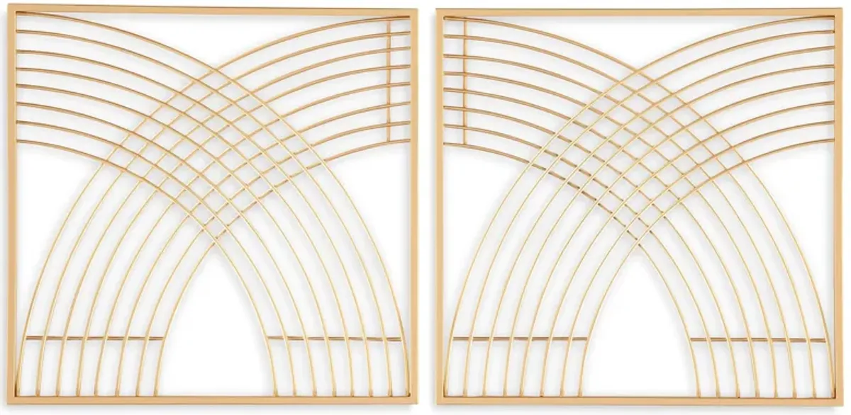 Dalkins - Gold Finish - Wall Decor Set (Set of 2)