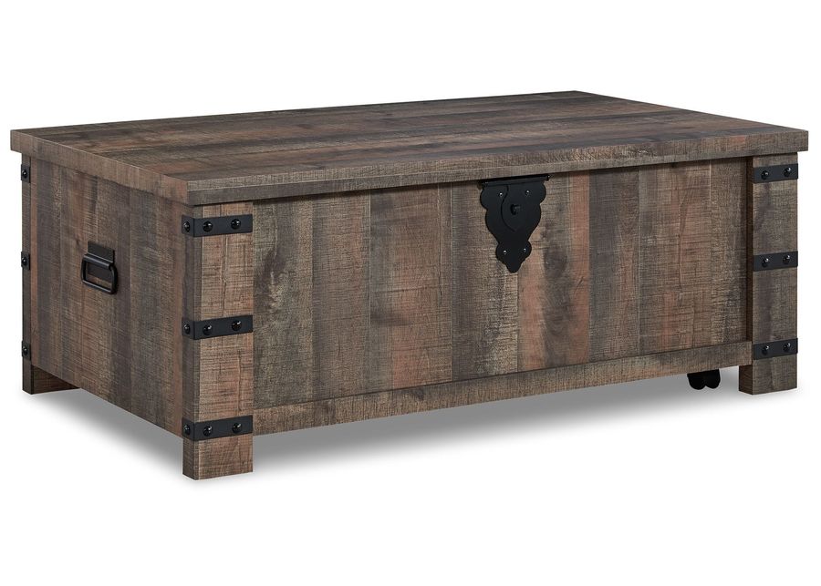 Hollum - Rustic Brown - Lift Top Cocktail Table