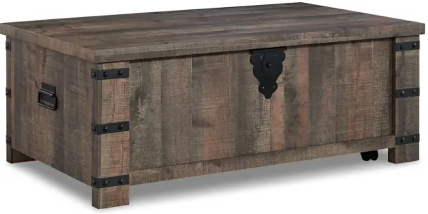 Hollum - Rustic Brown - Lift Top Cocktail Table
