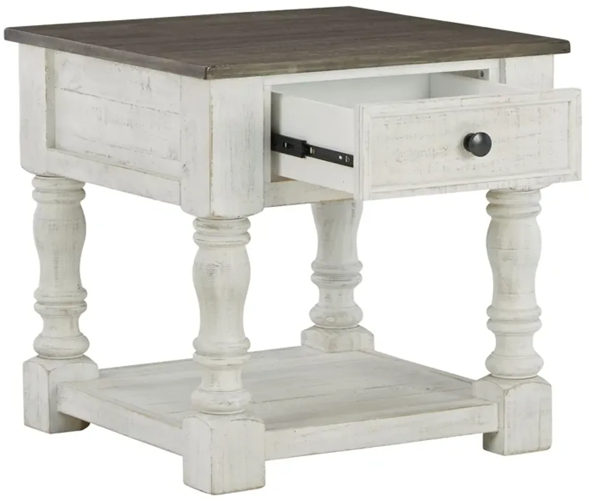 Havalance - White / Gray - Square End Table