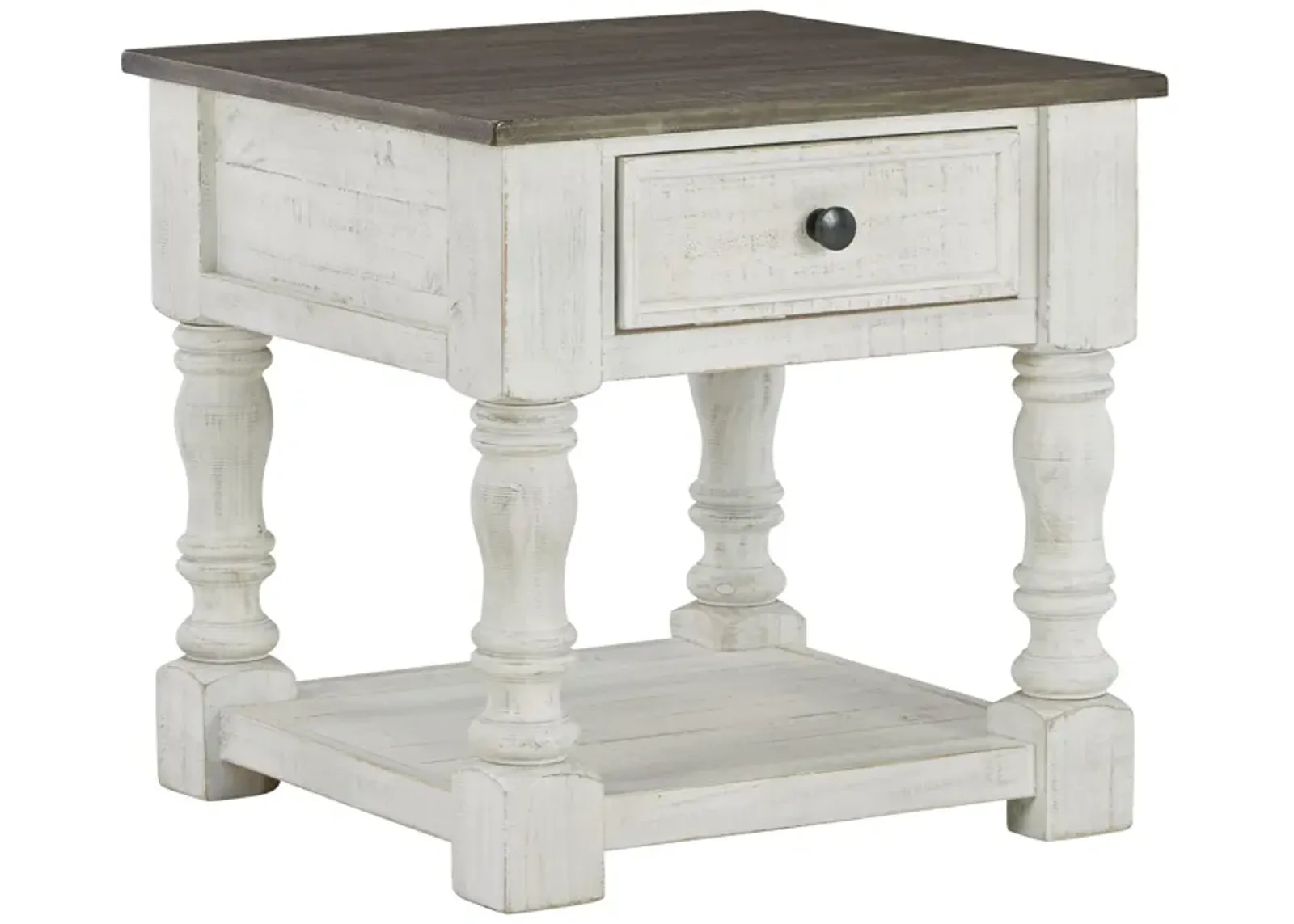 Havalance - White / Gray - Square End Table