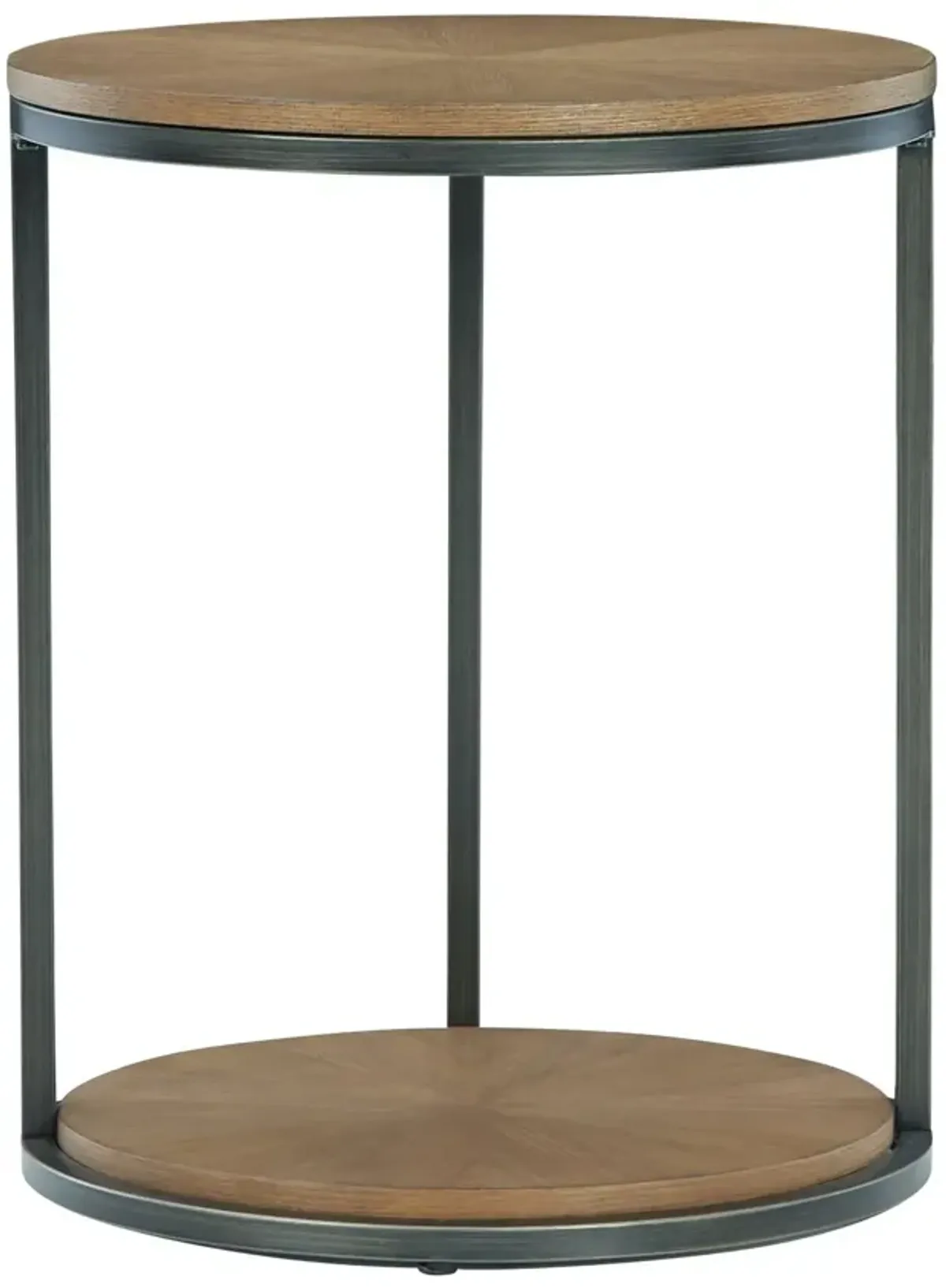 Fridley - Brown / Black - Round End Table