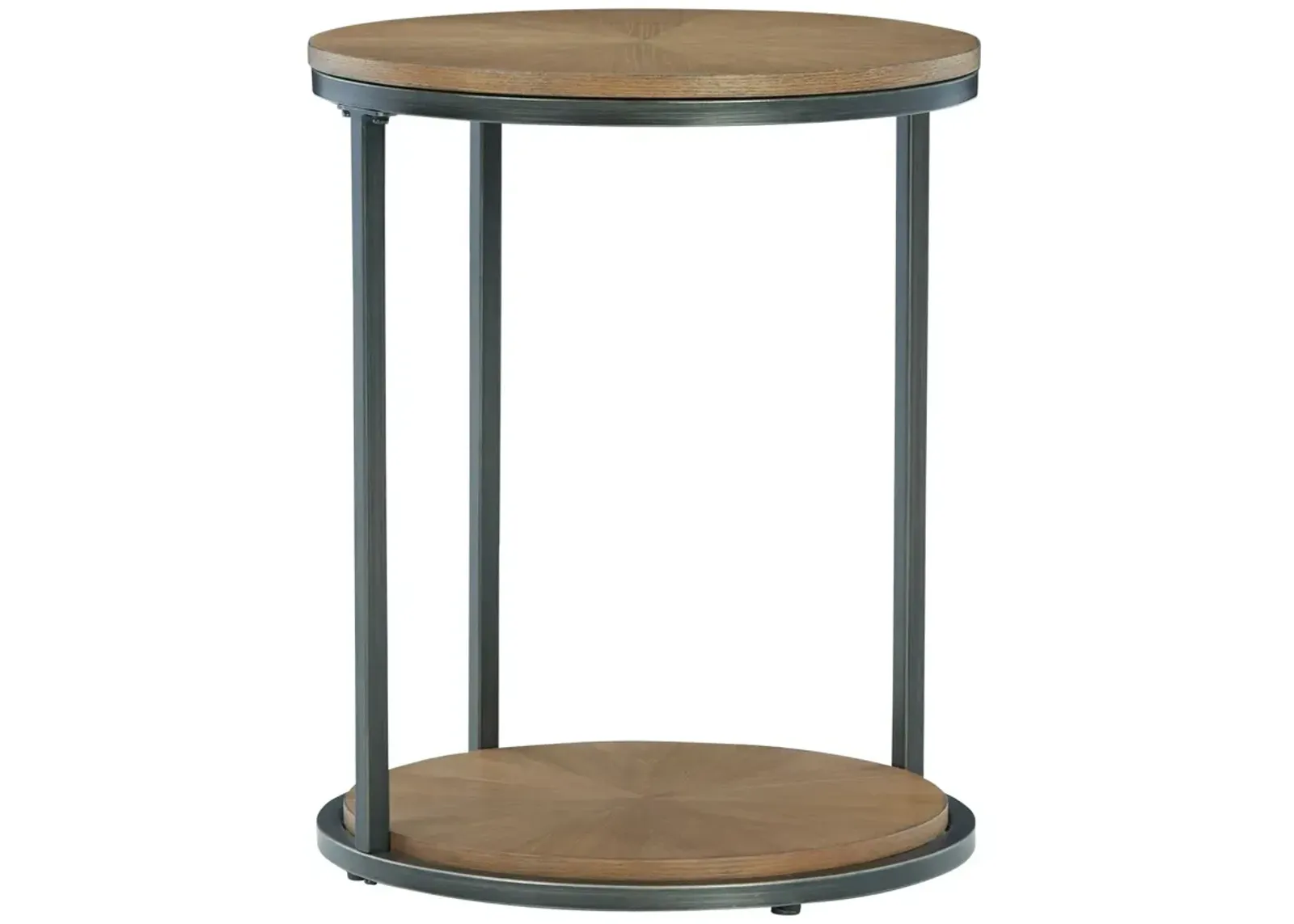 Fridley - Brown / Black - Round End Table