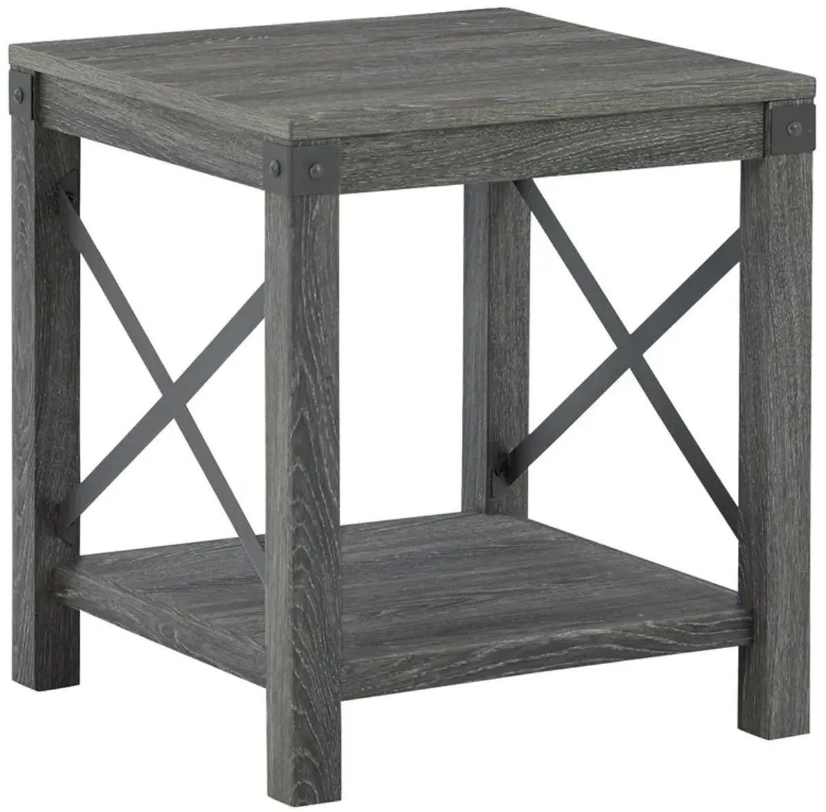 Freedan - Grayish Brown - Square End Table