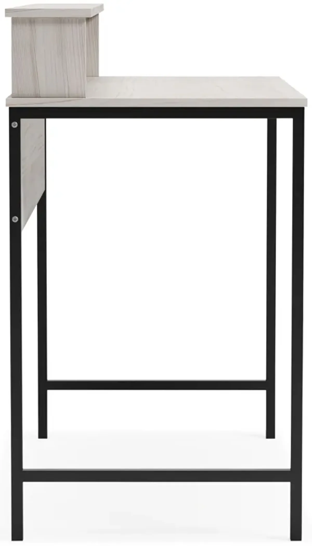 Bayflynn - White / Black - Home Office Desk With Hutch