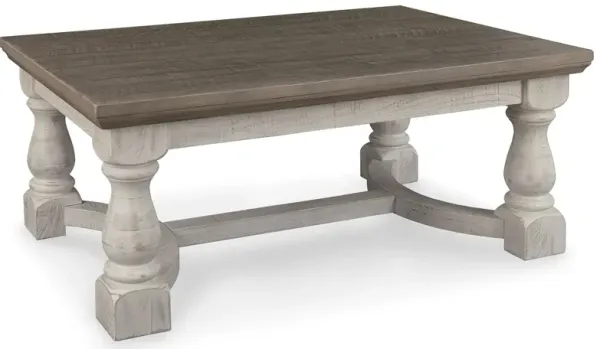 Havalance - Rectangular Cocktail Table - Gray / White