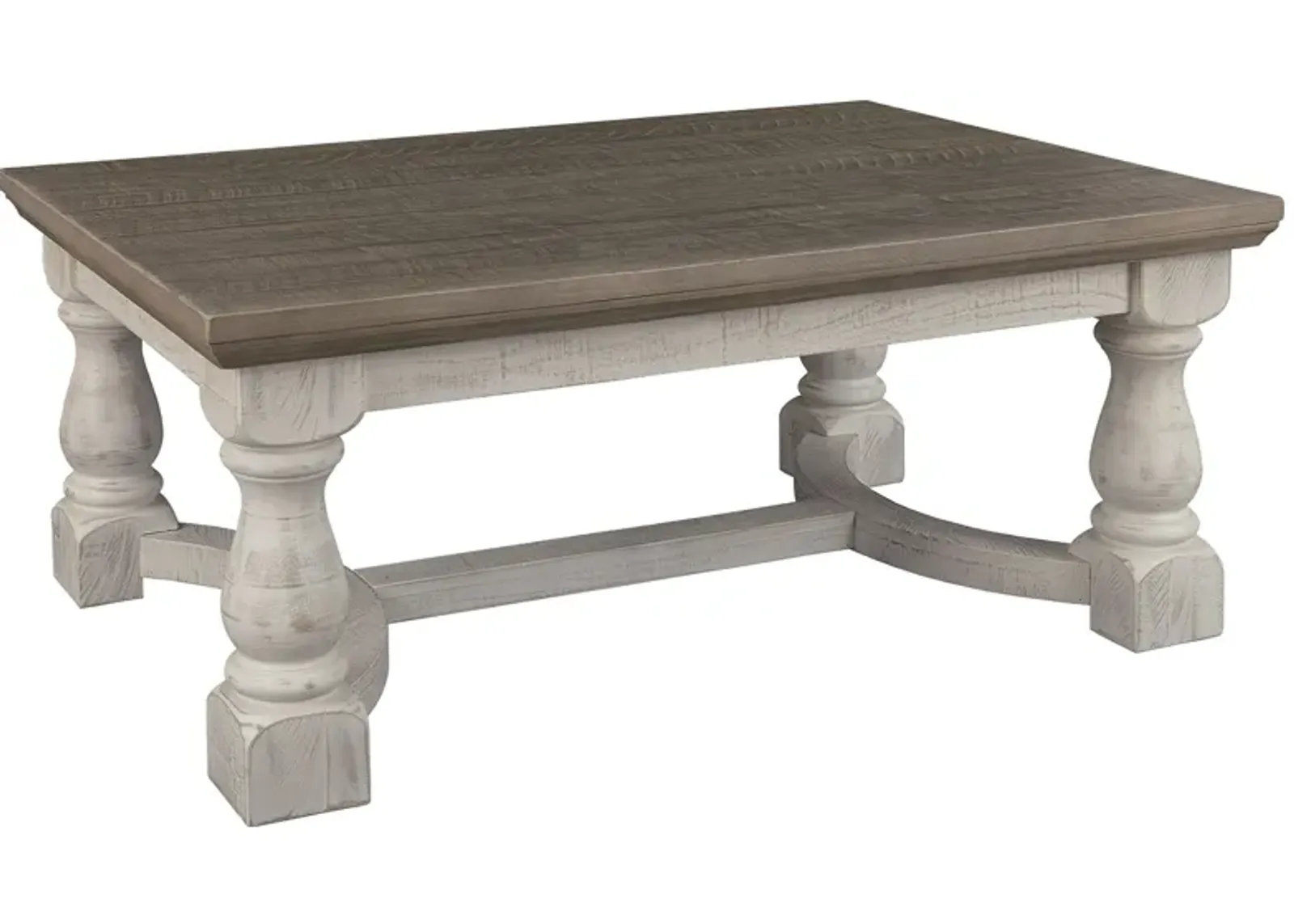 Havalance - Gray / White - Rectangular Cocktail Table