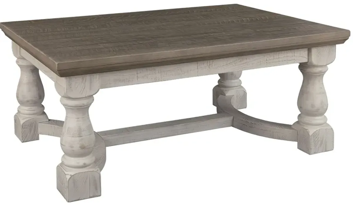 Havalance - Gray / White - Rectangular Cocktail Table