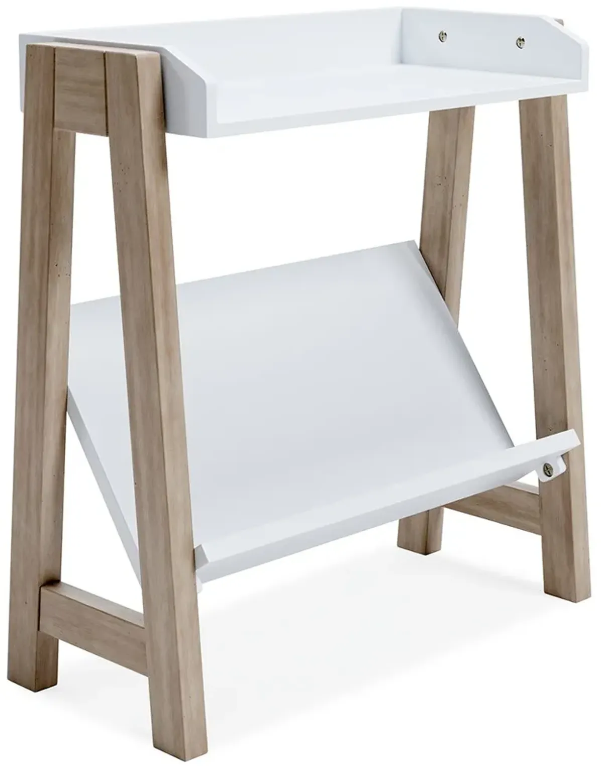 Blariden - Small Bookcase - White / Tan