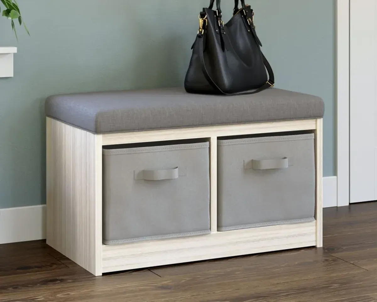 Blariden - Gray / Natural - Storage Bench