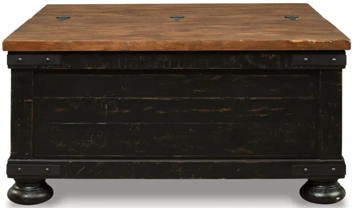 Valebeck - Lift Top Cocktail Table - Black / Brown