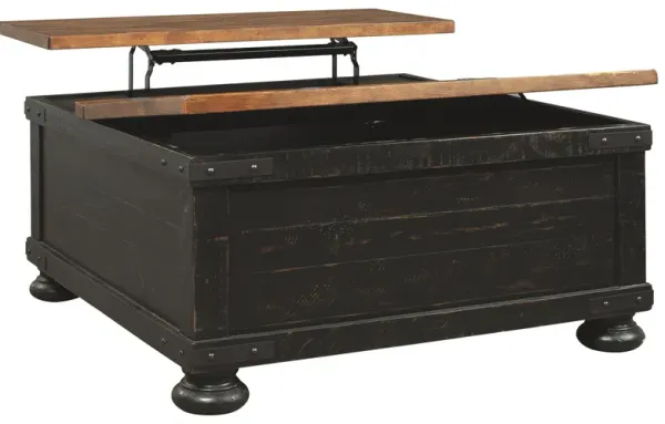Valebeck - Black / Brown - Lift Top Cocktail Table
