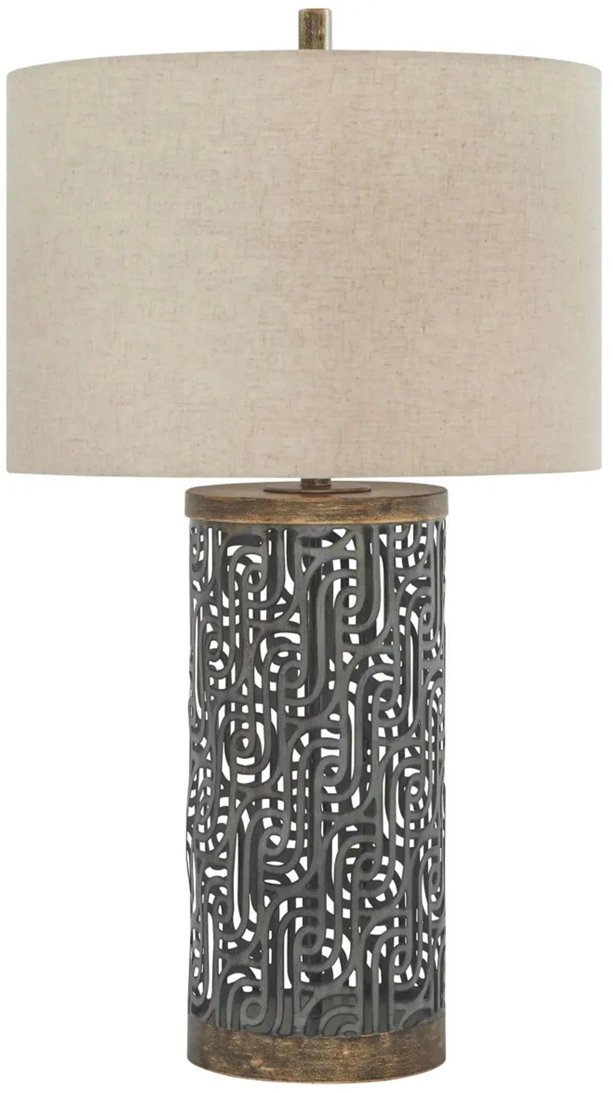 Dayo - Gray / Gold Finish - Metal Table Lamp