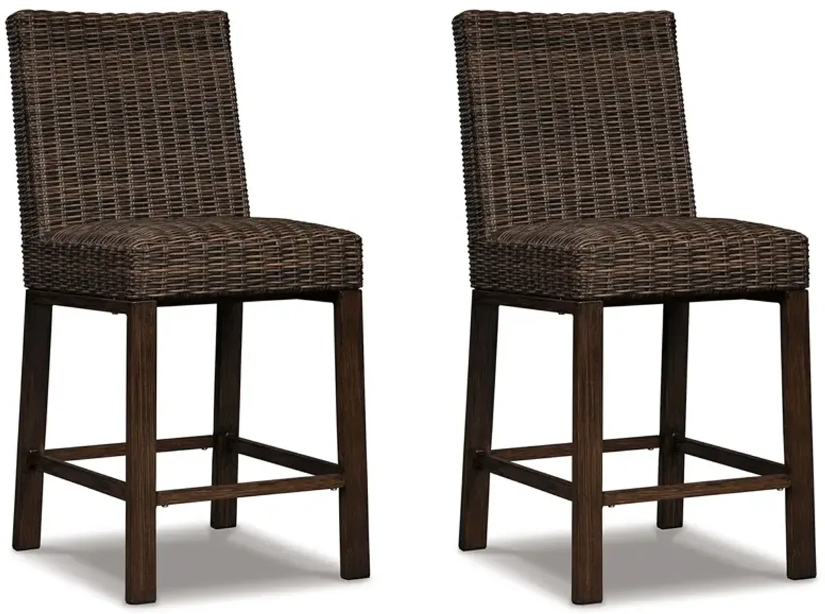 Paradise - Medium Brown - Barstool (Set of 2)