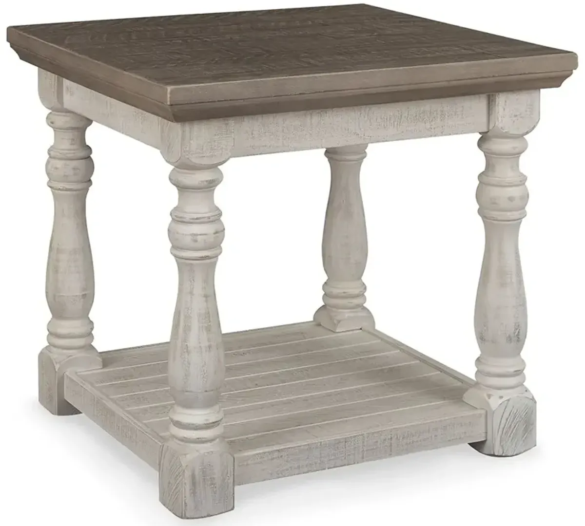 Havalance - Rectangular End Table - Gray / White