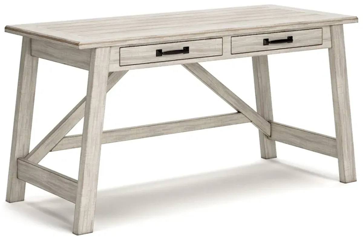 Carynhurst - Home Office Large Leg Desk - Whitewash