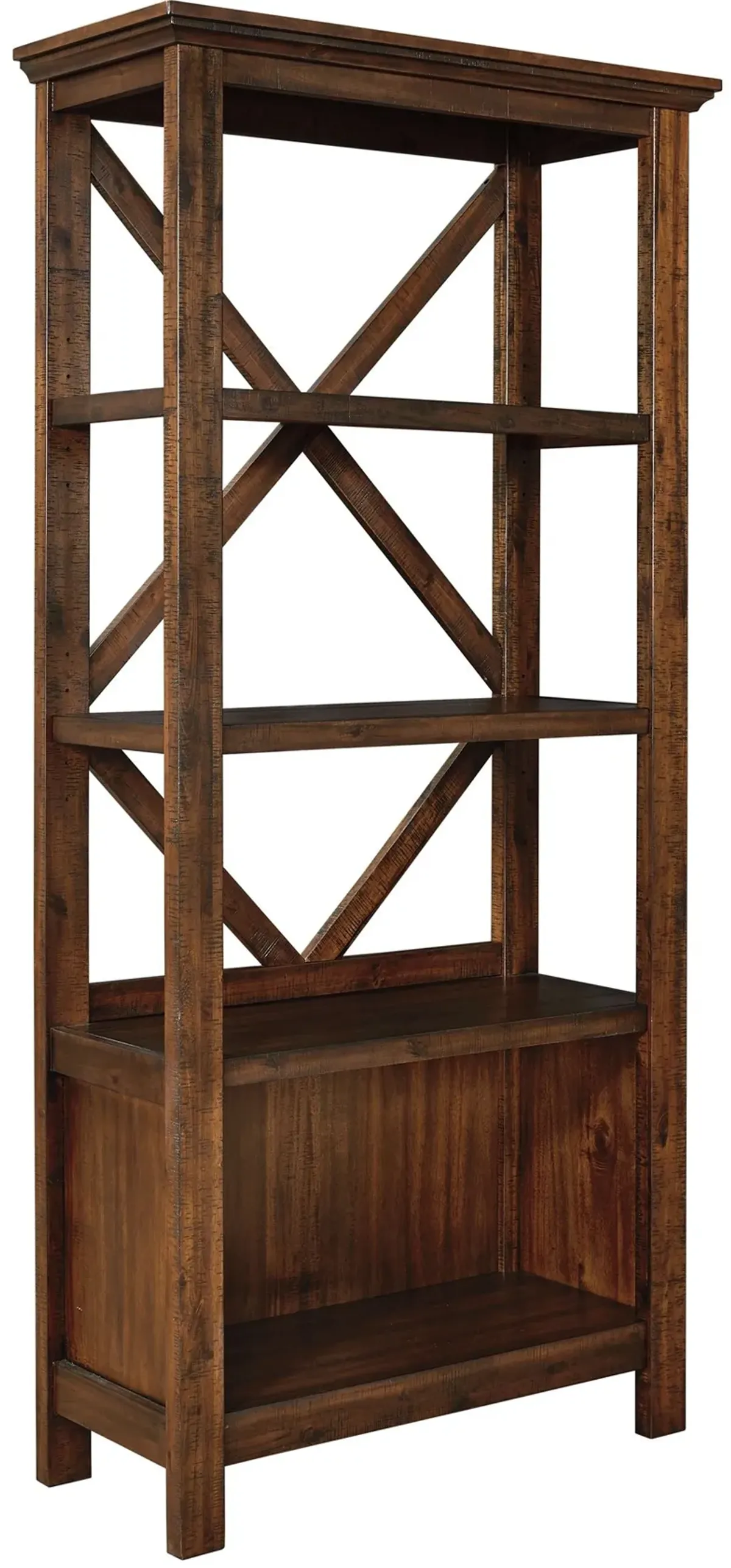 Baldridge - Rustic Brown - Large Bookcase