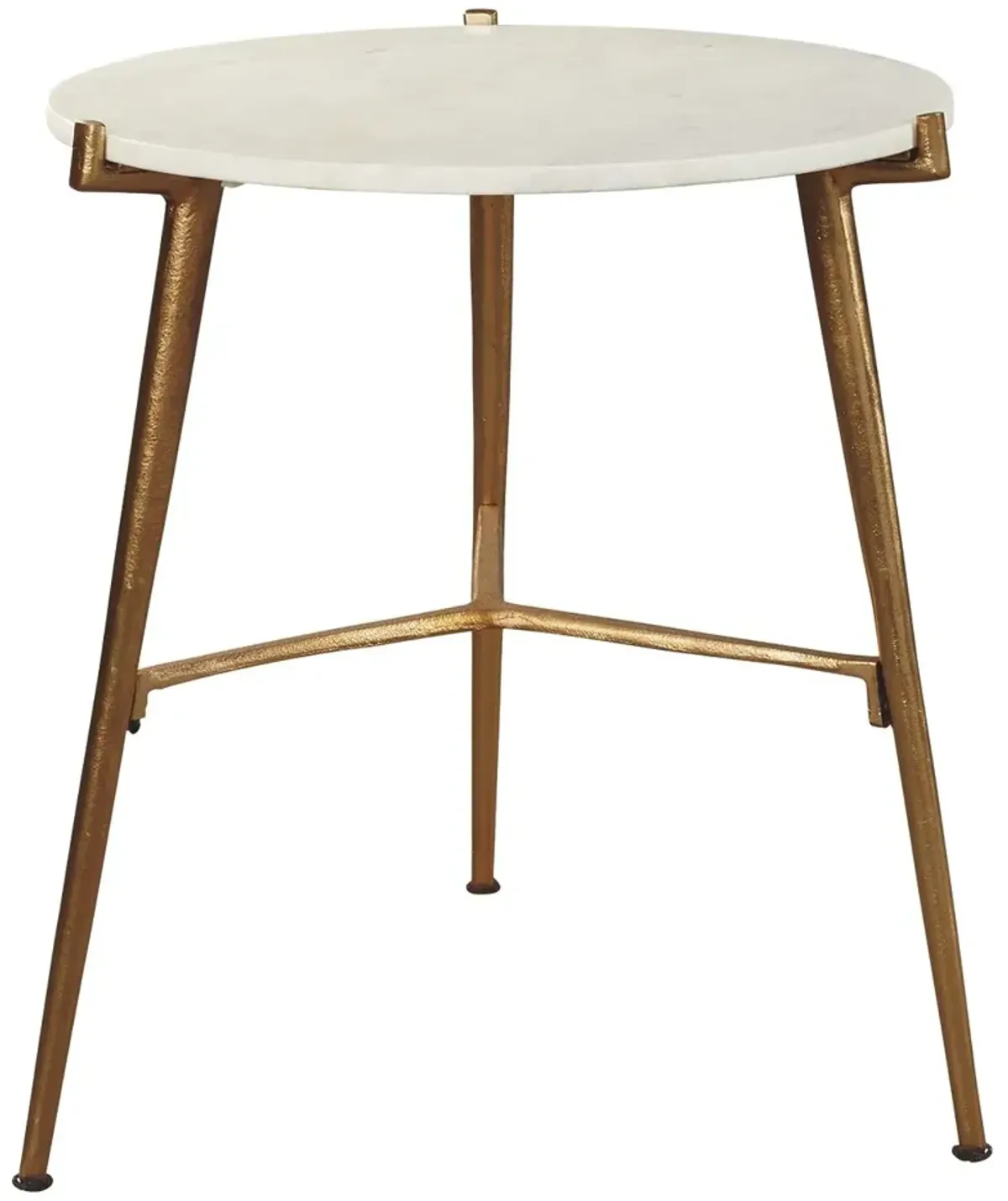 Chadton - White / Gold Finish - Accent Table