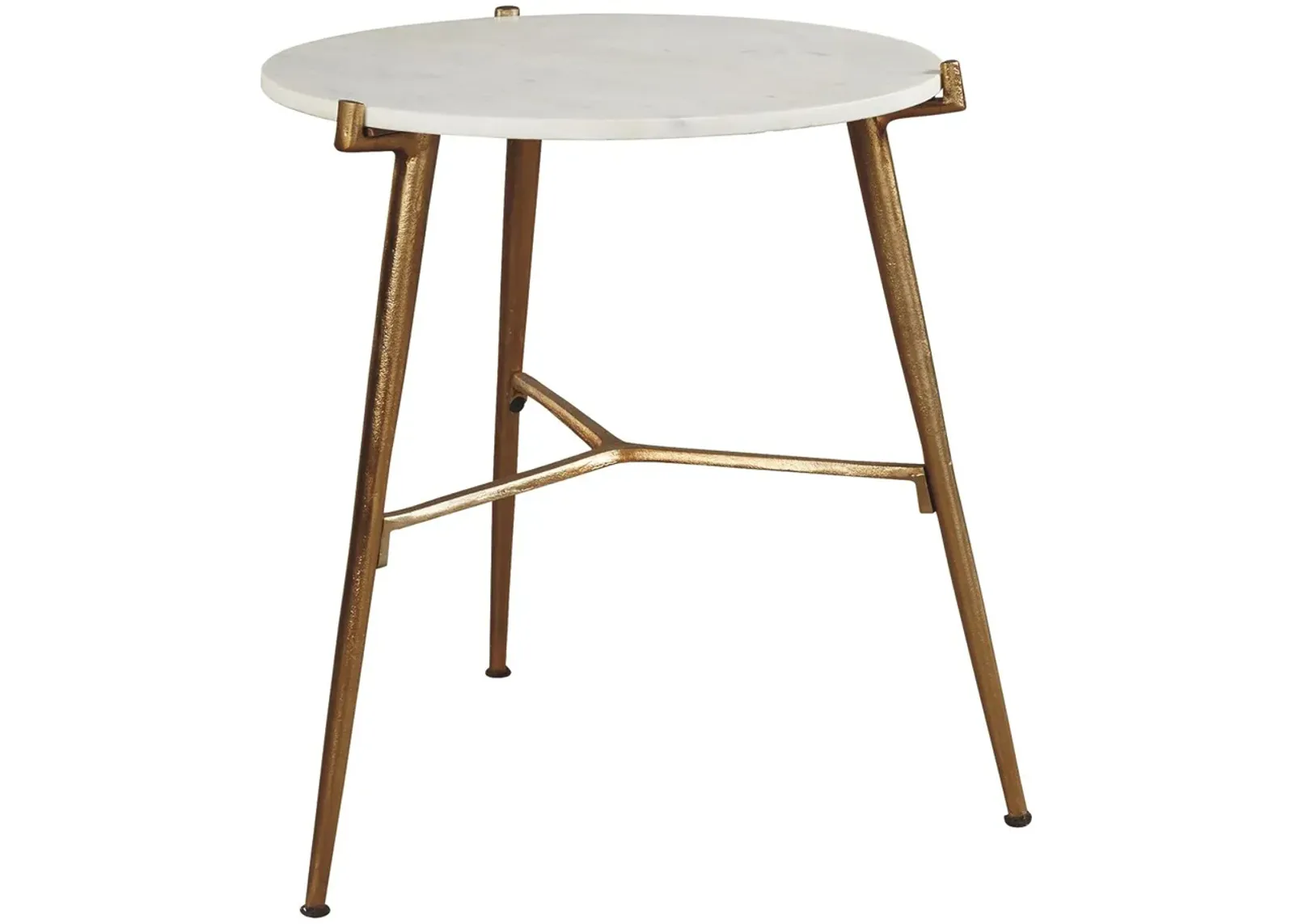 Chadton - White / Gold Finish - Accent Table