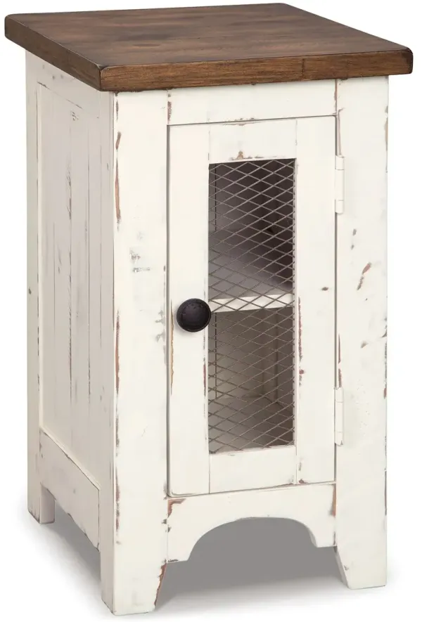 Wystfield - Chair Side End Table - White / Brown
