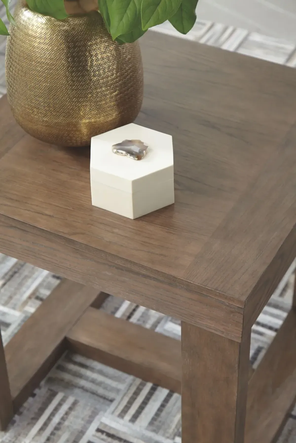 Cariton - Gray - Square End Table