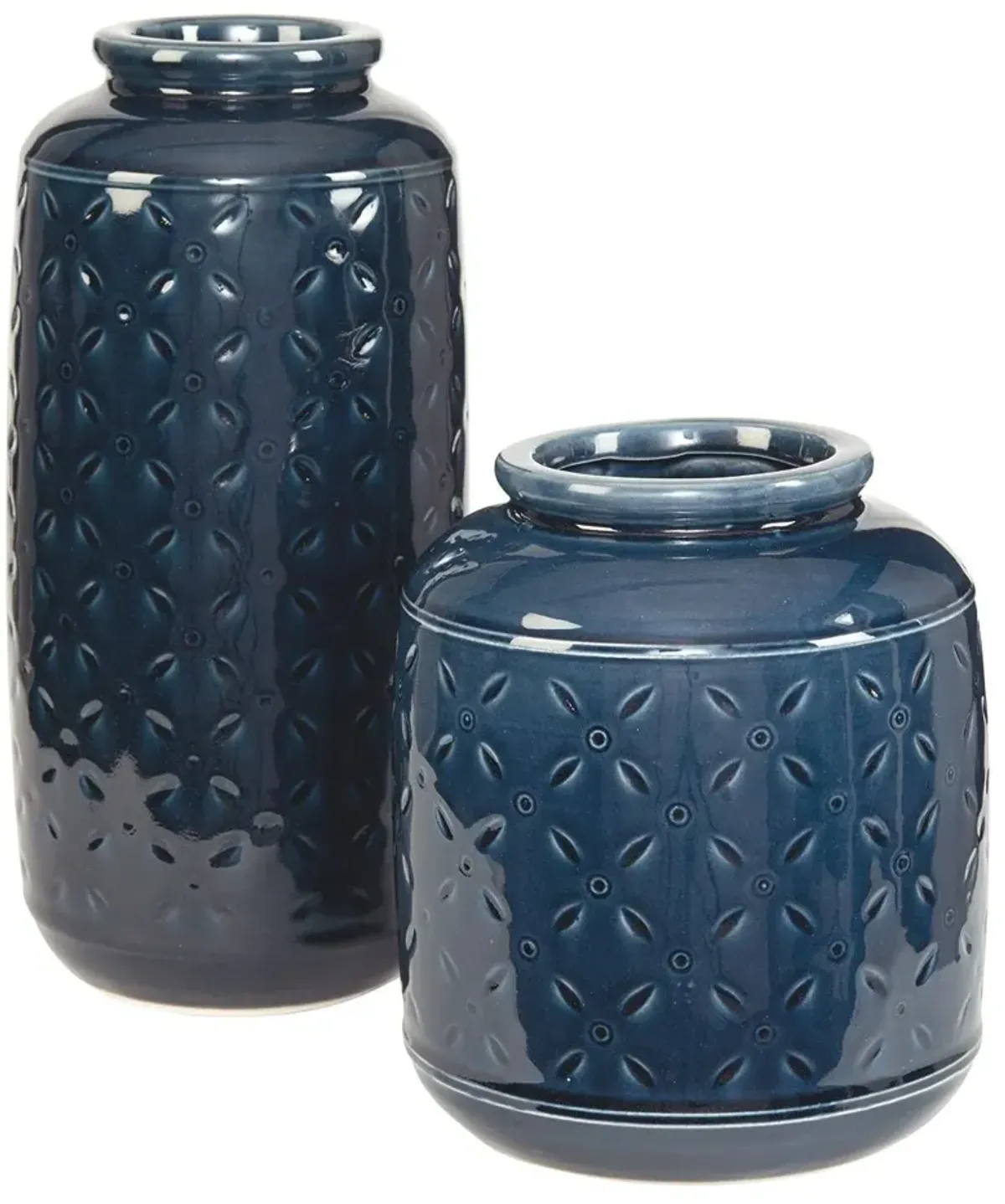 Marenda - Navy Blue - Vase Set (Set of 2)