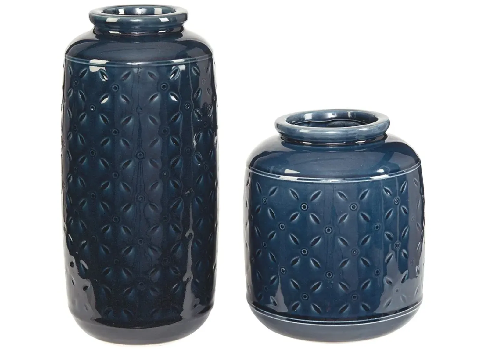 Marenda - Navy Blue - Vase Set (Set of 2)