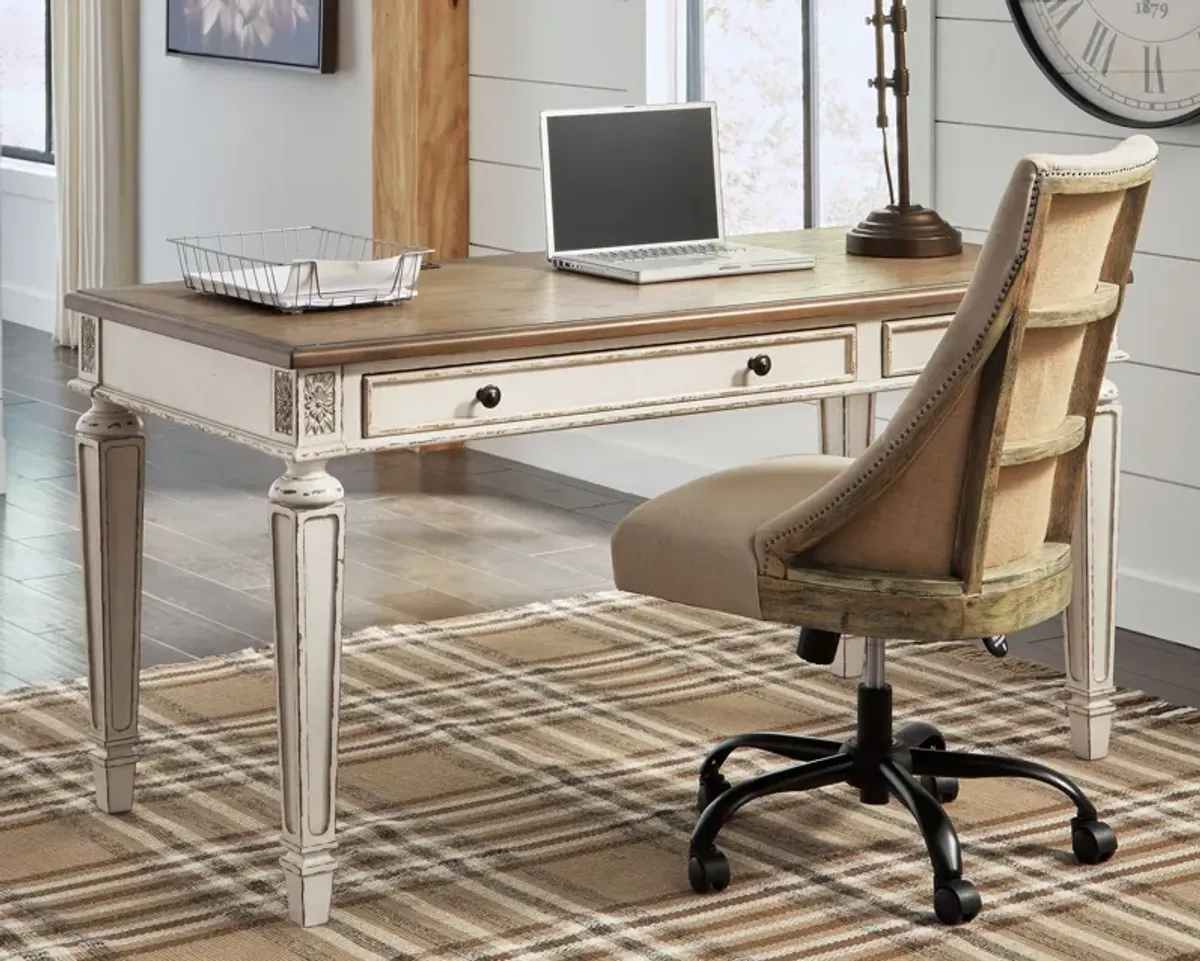 Realyn - Light Brown - Home Office Desk