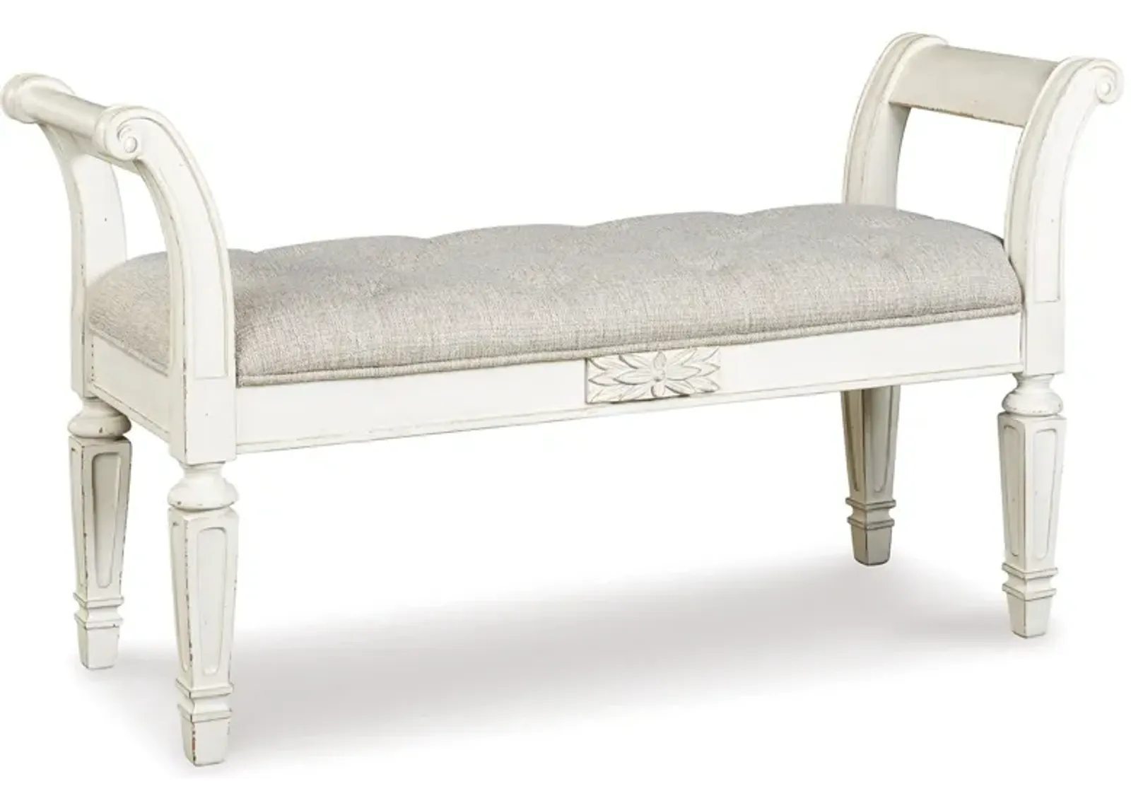 Realyn - Antique White - Accent Bench