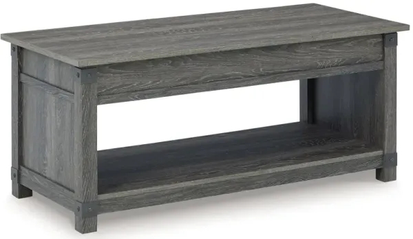 Freedan - Rect Lift Top Cocktail Table - Grayish Brown
